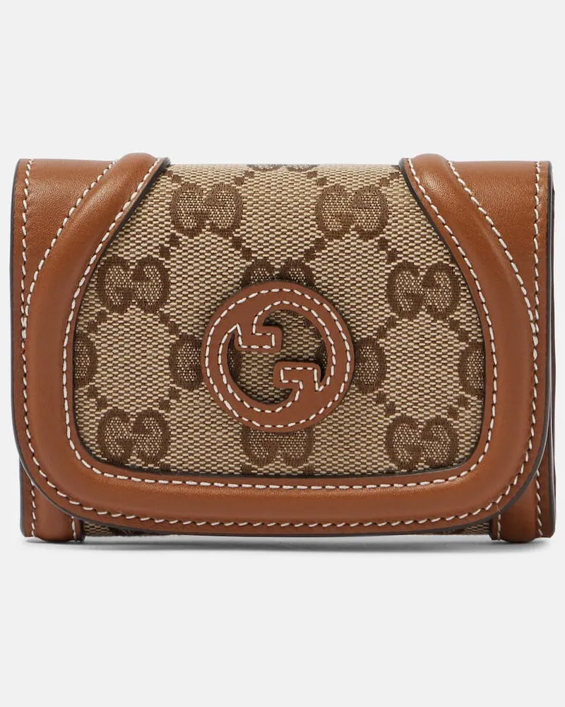 Gucci Kartenetui Gucci Blondie GG mit Leder Braun