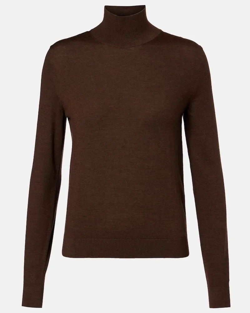 Loro Piana Rollkragenpullover Tasmanian aus Schurwolle Braun