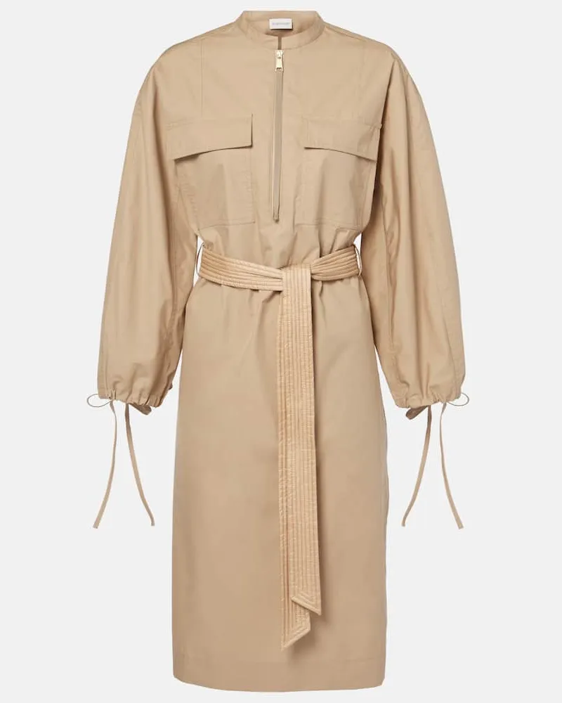 Moncler Midikleid aus Popeline Beige