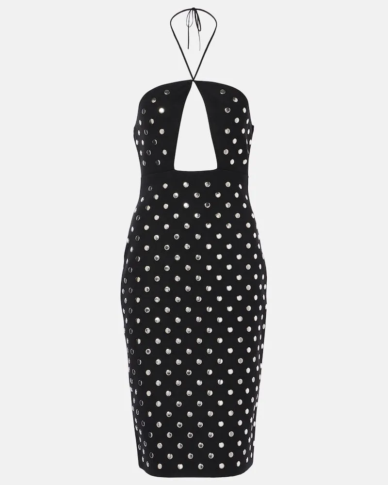 Stella McCartney Verziertes Midikleid Schwarz