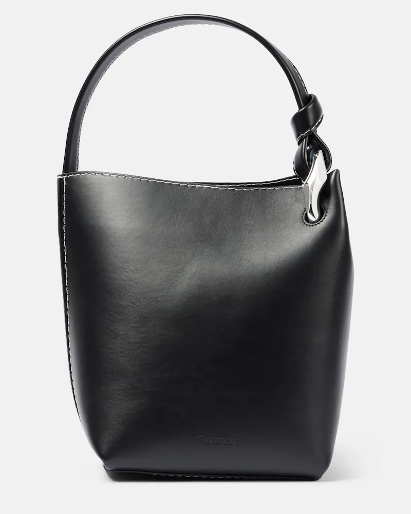 J.W.Anderson Bucket-Bag Corner aus Leder Schwarz