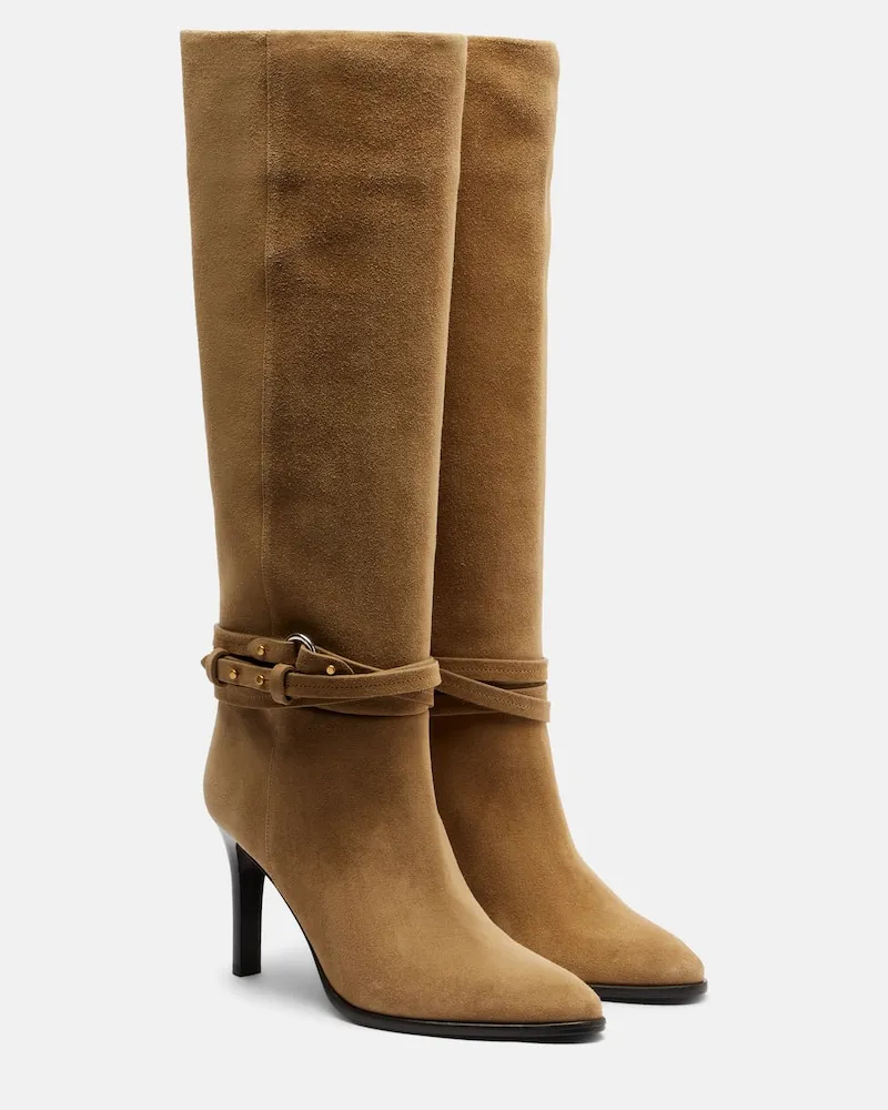 Isabel Marant Stiefel Ieva 90 aus Veloursleder Beige