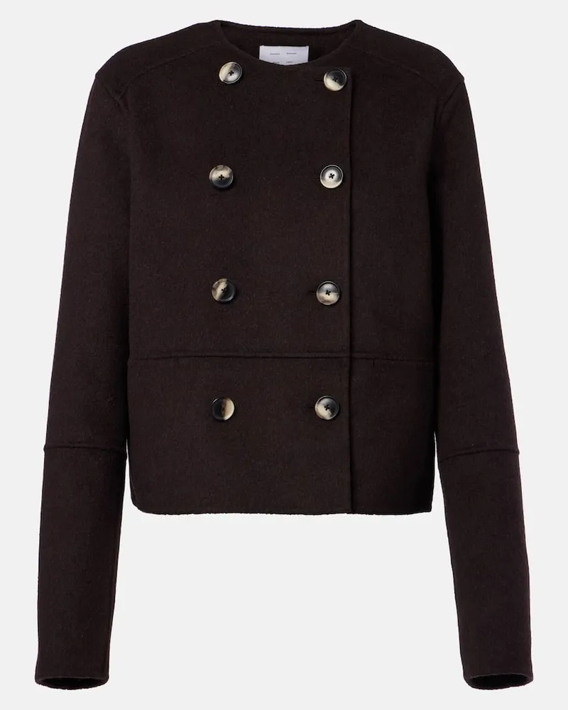 Proenza Schouler Jacke Courtney aus einem Wollgemisch Braun