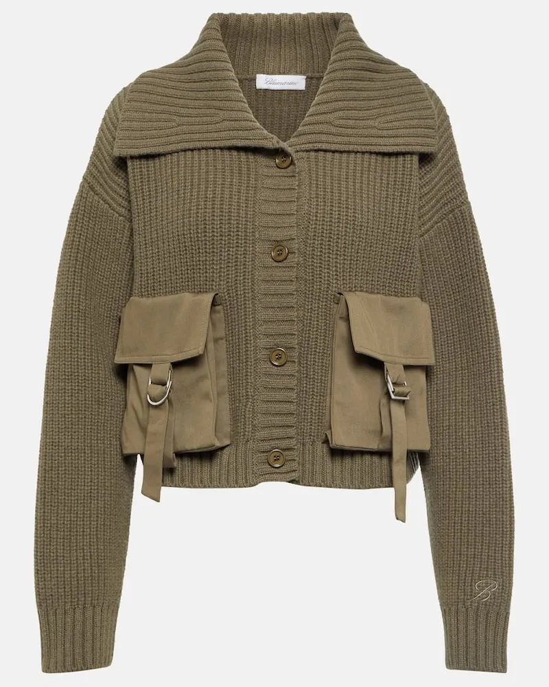 Blumarine Cardigan aus Wolle Grün