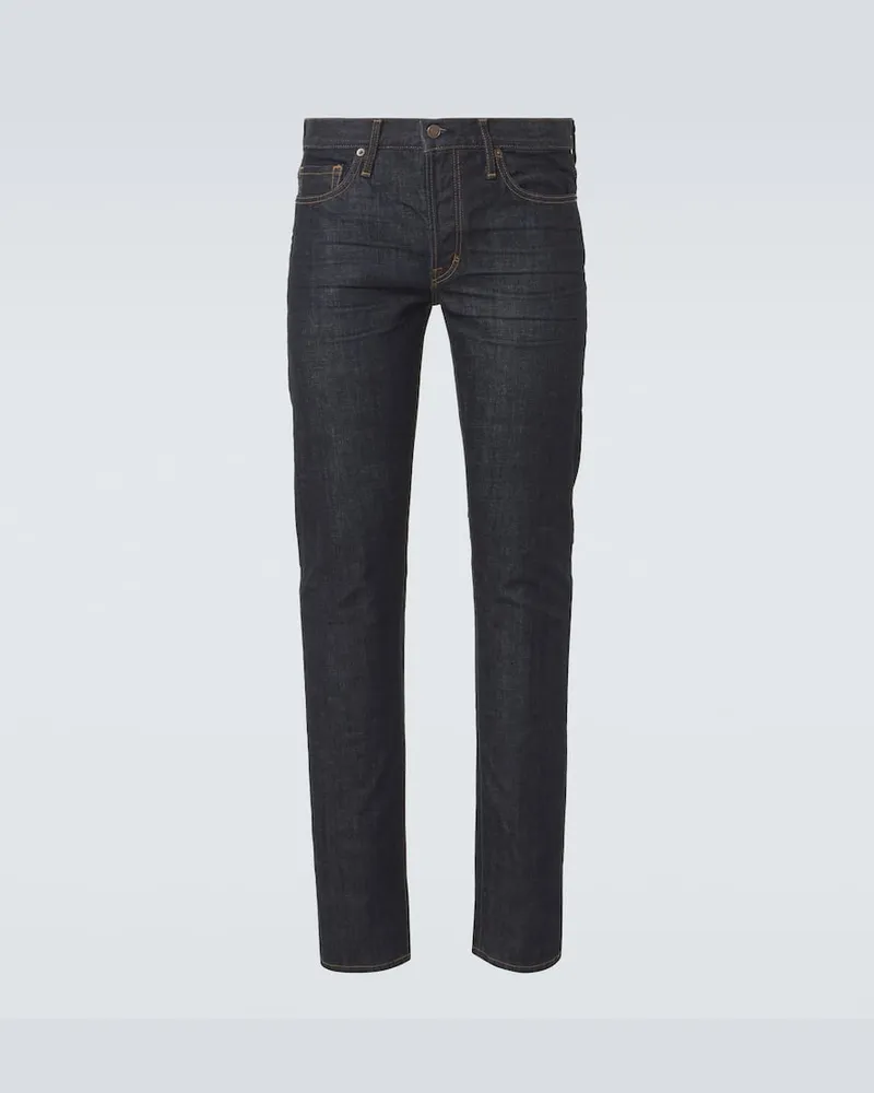 Tom Ford Mid-Rise Slim Jeans Blau