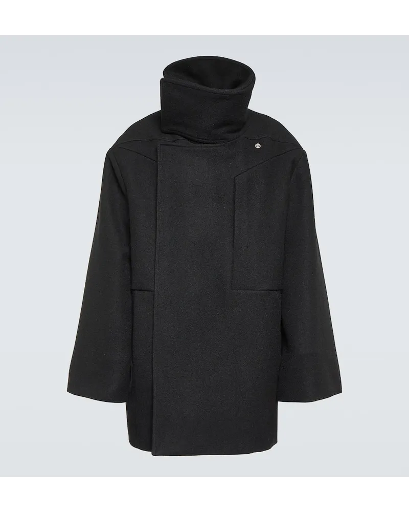 Rick Owens Mantel aus Schurwolle Schwarz