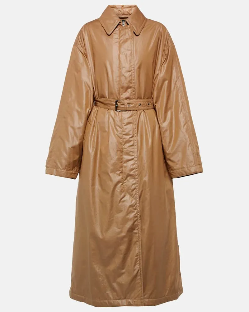 Isabel Marant Oversize-Mantel Crisley aus Lederimitat Braun