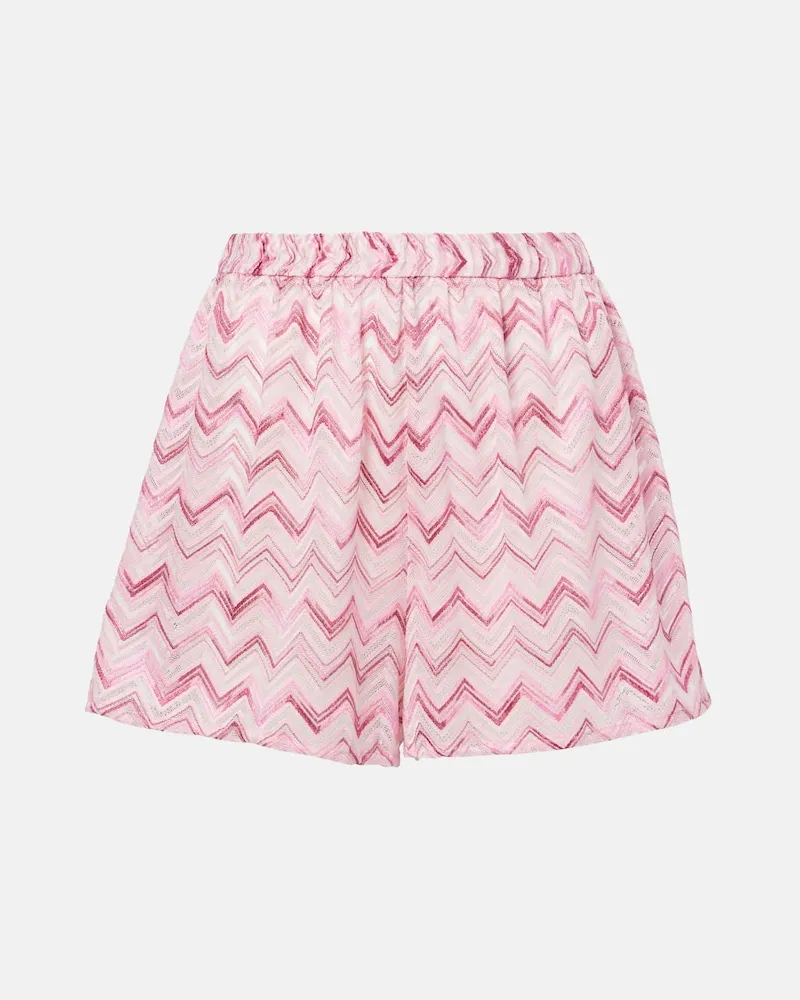 Missoni Shorts aus Häkelstrick Rosa
