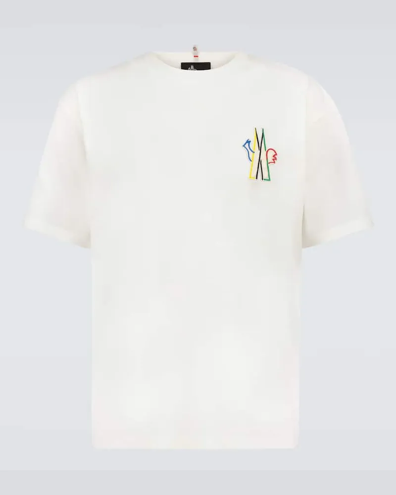 Moncler T-Shirt aus Baumwolle Weiß