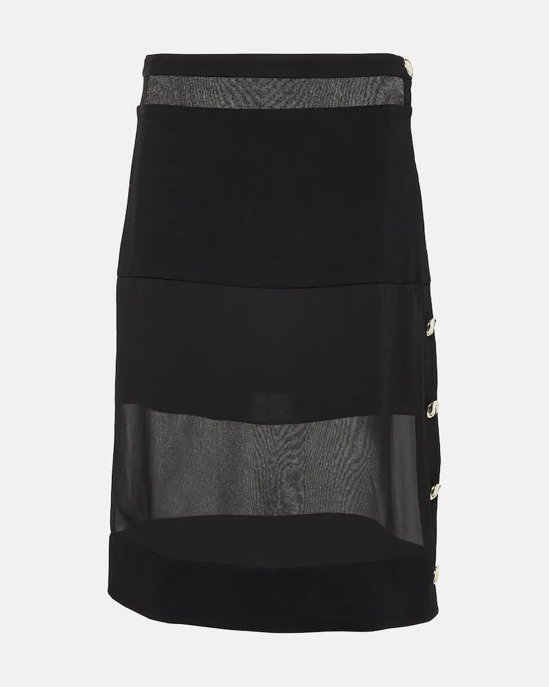 Proenza Schouler Midirock aus Chiffon Schwarz