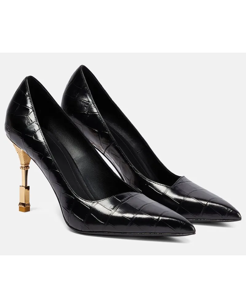 Balmain Pumps Moneta aus Leder Schwarz