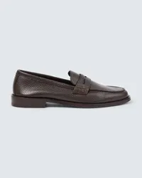 Manolo Blahnik Loafers Perry aus Leder Braun