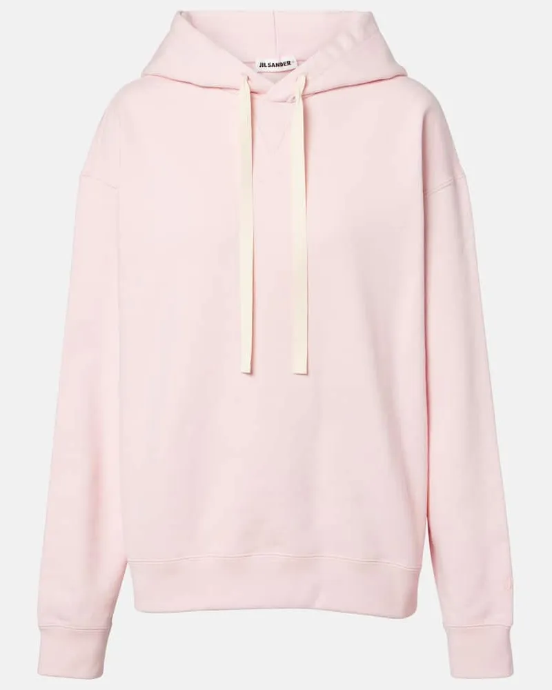 Jil Sander Hoodie aus Baumwoll-Jersey Rosa
