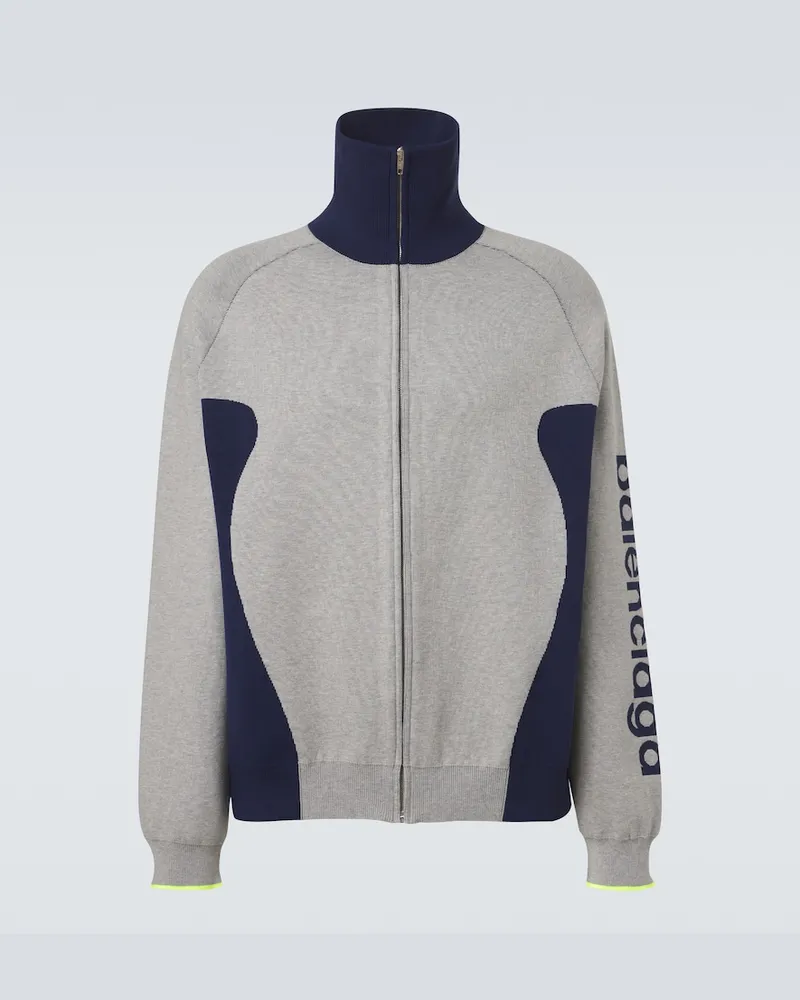 Balenciaga Cardigan aus einem Baumwollgemisch Grau