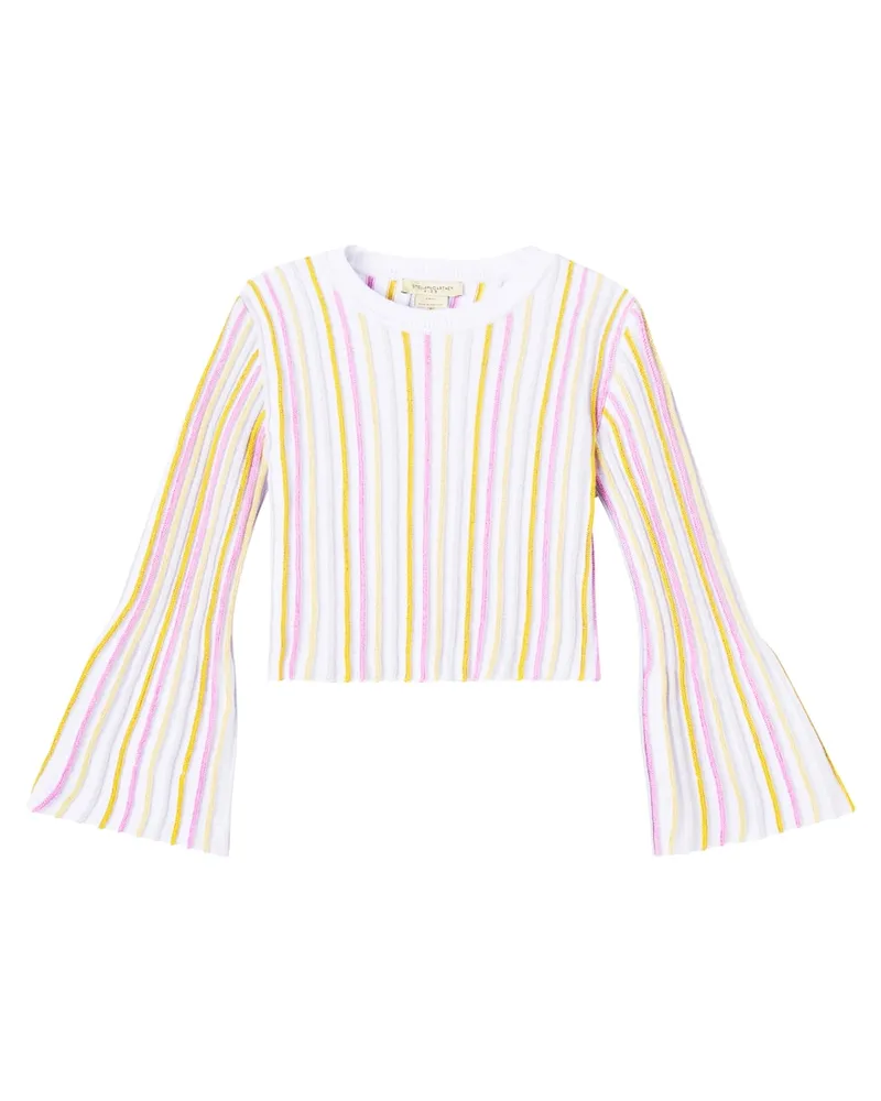 Stella McCartney Kids Top aus Rippstrick Multicolor
