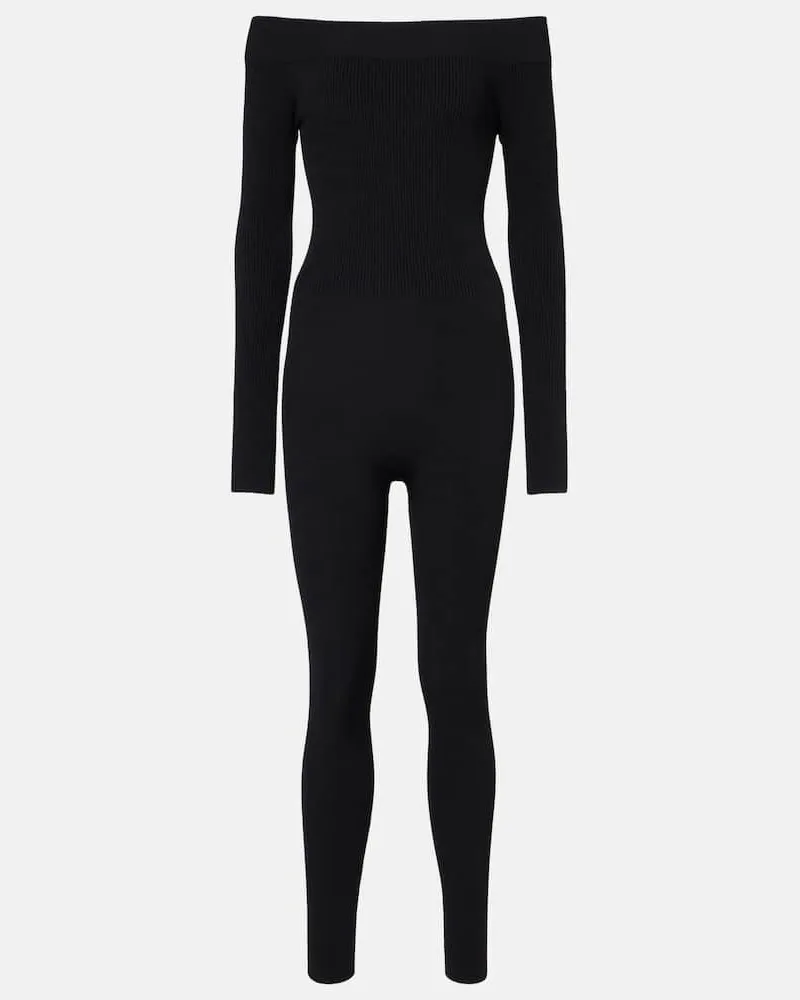 Alaïa Alaïa Off-Shoulder-Bodysuit Schwarz