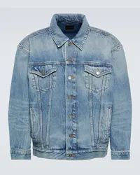 Saint Laurent Oversize-Jeansjacke Blau