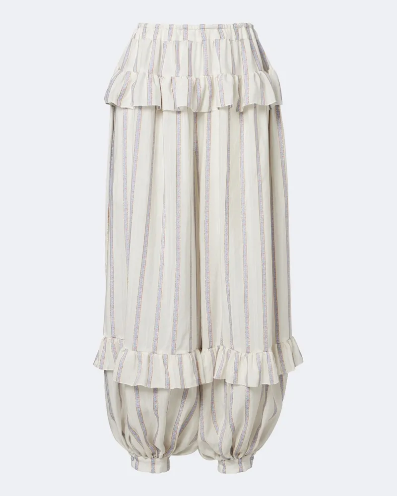 Chloé Chloé Ballonhose aus einem Seidengemisch Weiß