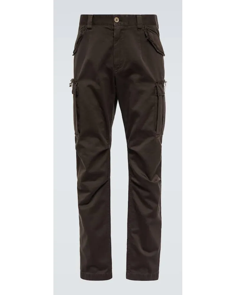 Dolce & Gabbana Cargohose aus Baumwolle Braun