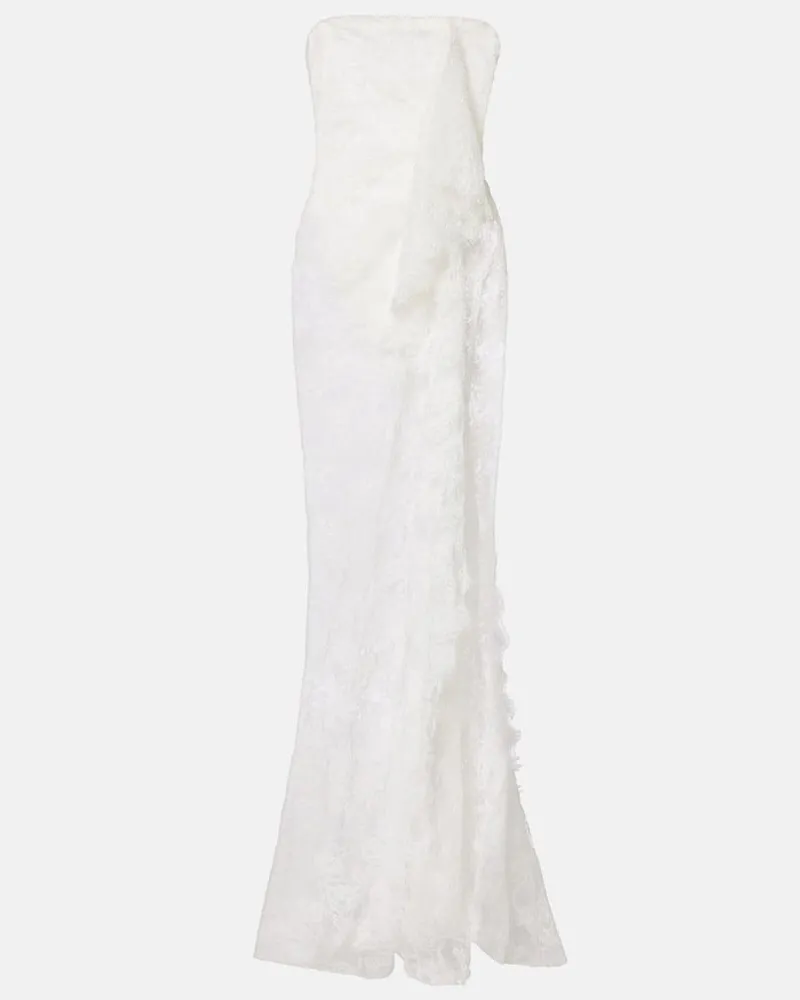 Christopher Esber Robe Floating aus Spitze Weiß