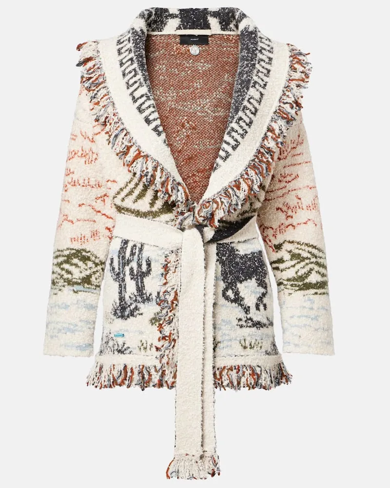 Alanui Cardigan Sunset Riders aus einem Wollgemisch Multicolor