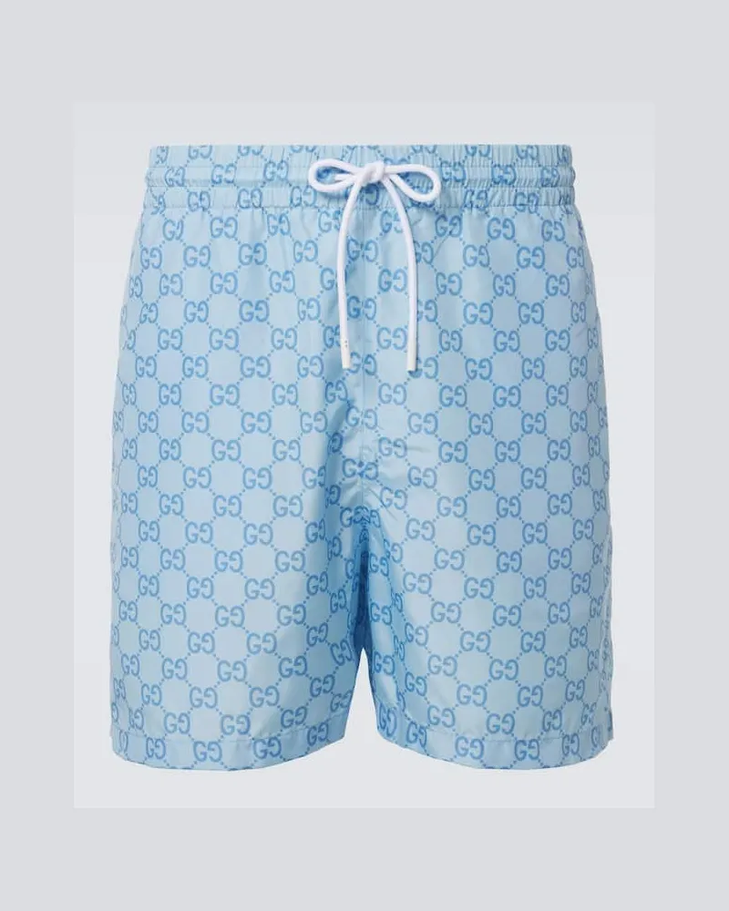 Gucci Badeshorts GG Blau