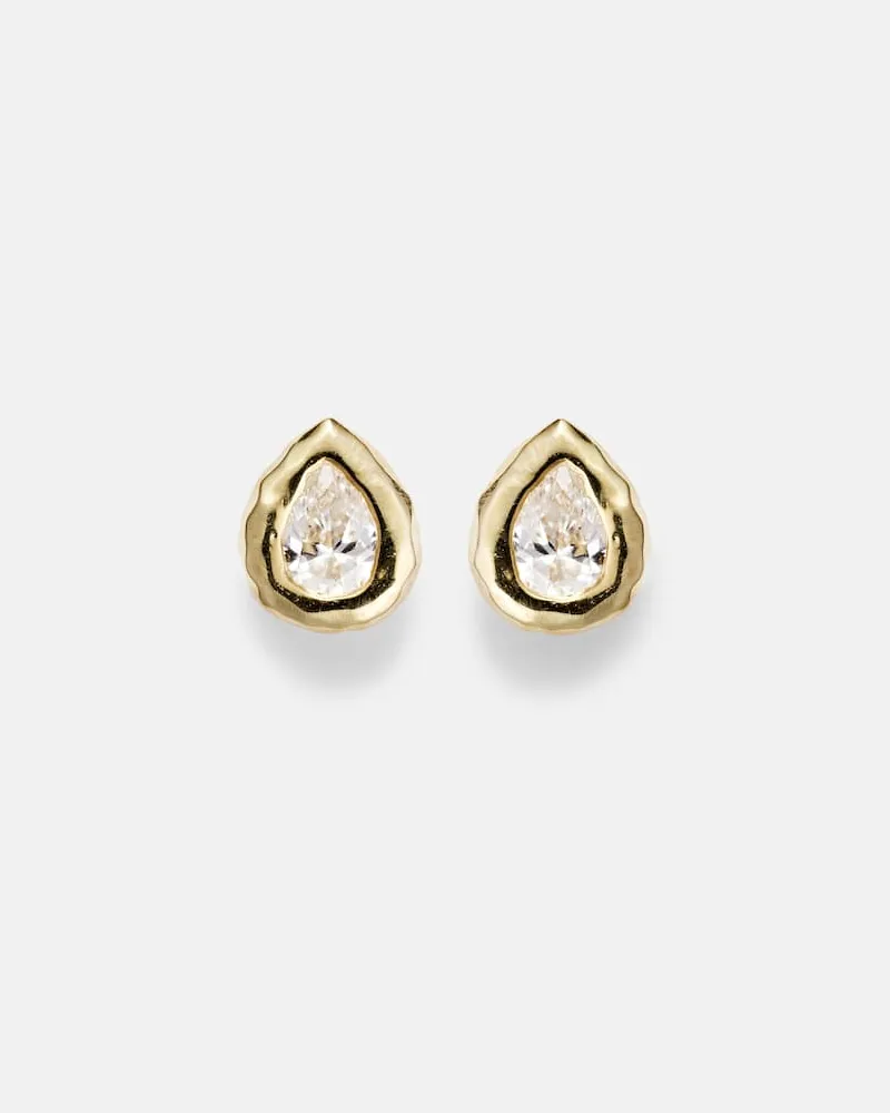Octavia Elizabeth Ohrringe Nesting Gem aus 18kt Gelbgold mit Diamanten Gold