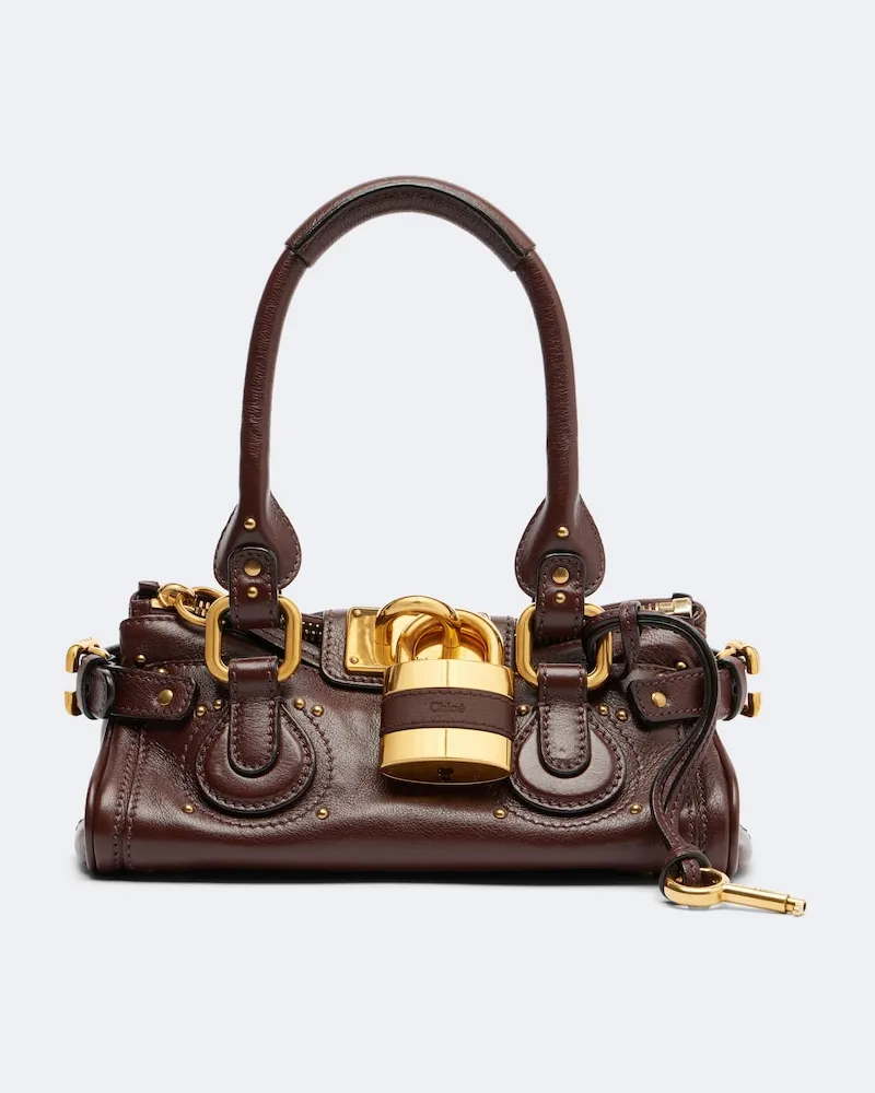 Chloé Chloé Schultertasche Paddington Small aus Leder Braun