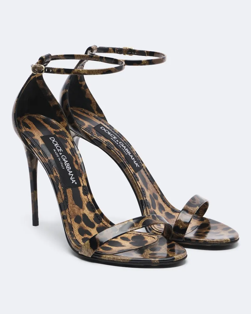 Dolce & Gabbana x Kim Sandalen aus Leder Braun