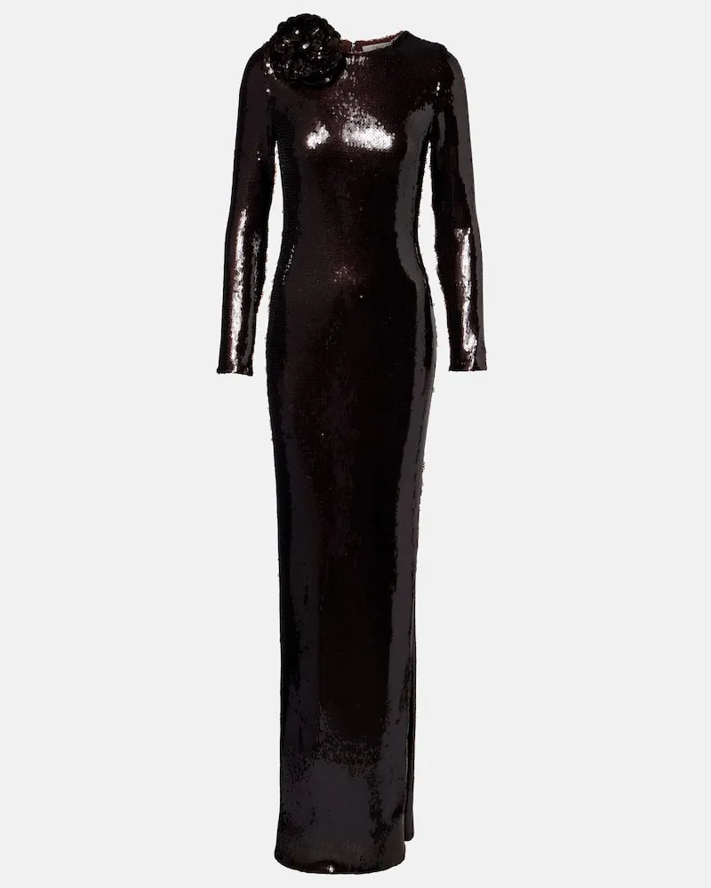 Rodarte Robe mit Pailletten Braun