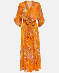 Poupette St Barth Midikleid Adha Orange