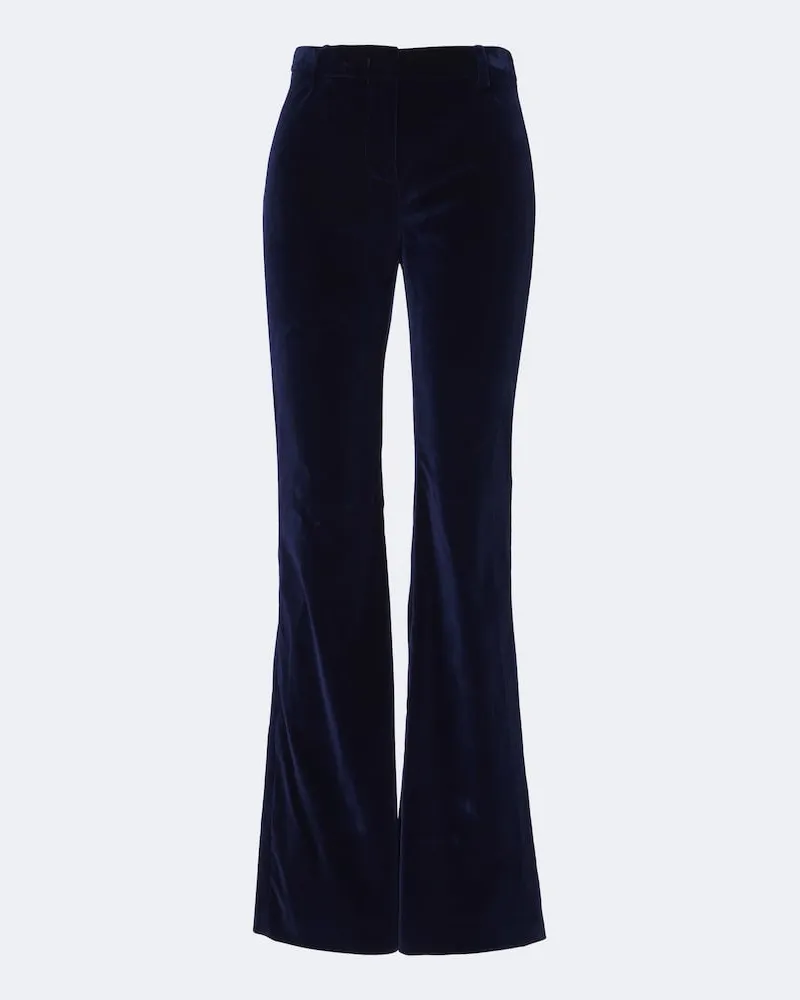 Etro Hose aus Baumwollsamt Blau