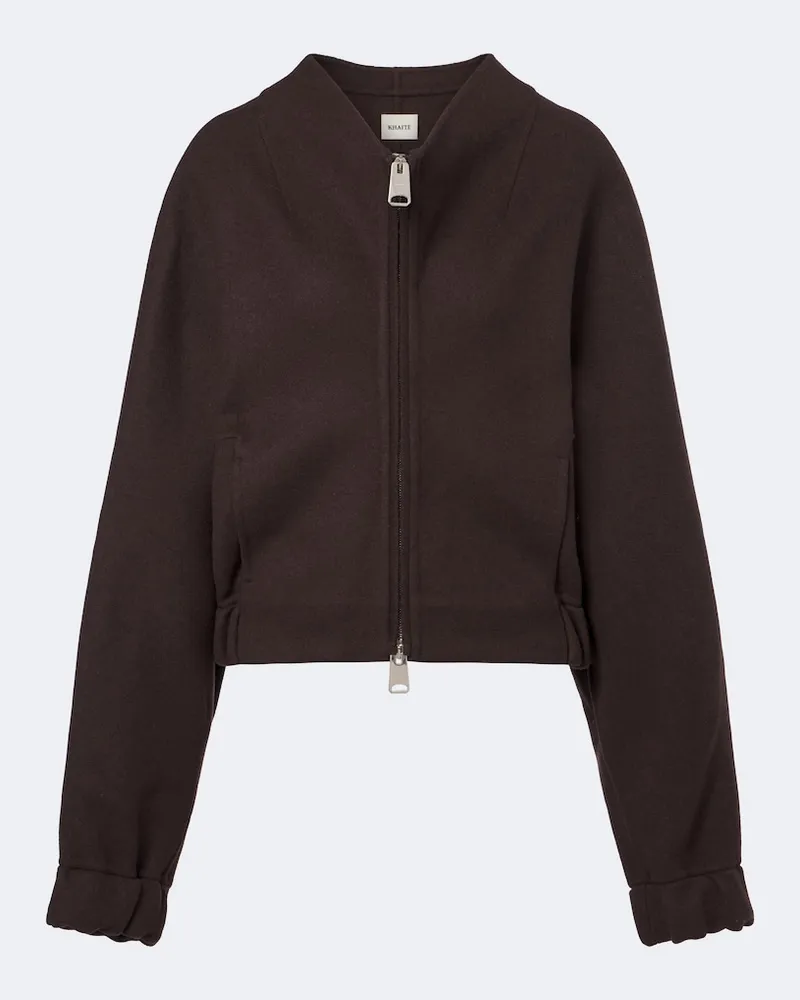 KHAITE Jacke Ixin aus Wolle Braun