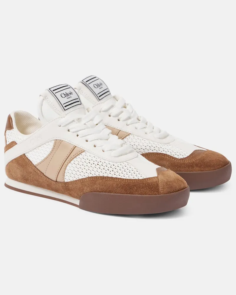 Chloé Chloé Sneakers Kick mit Veloursleder Braun