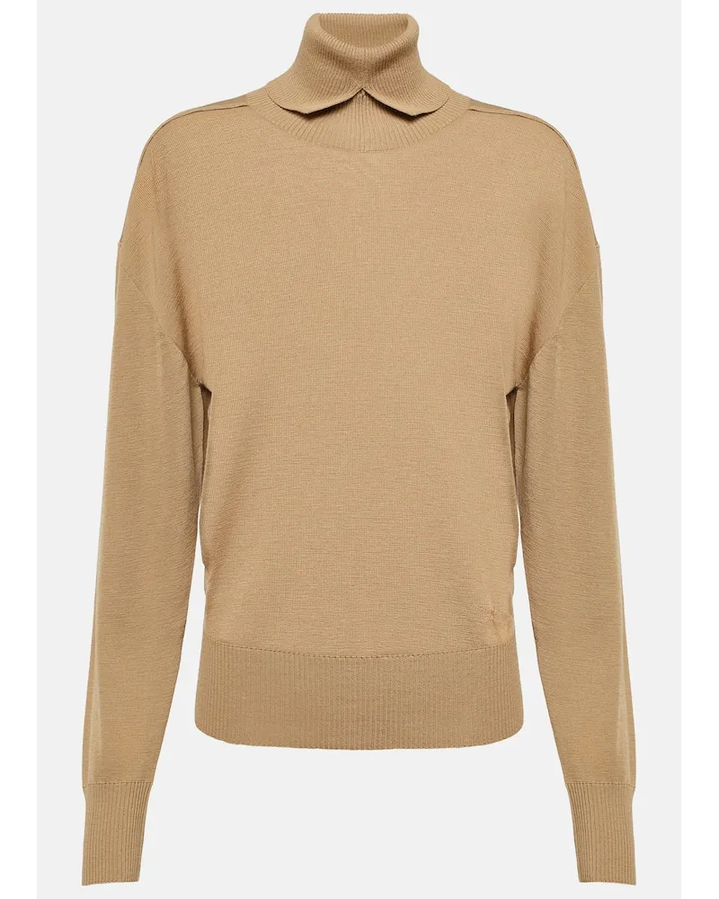 Burberry Top aus Wolle Beige