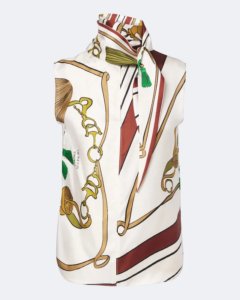 Dorothee Schumacher Bedrucktes Top Cosmic Funghi aus Seidentwill Multicolor