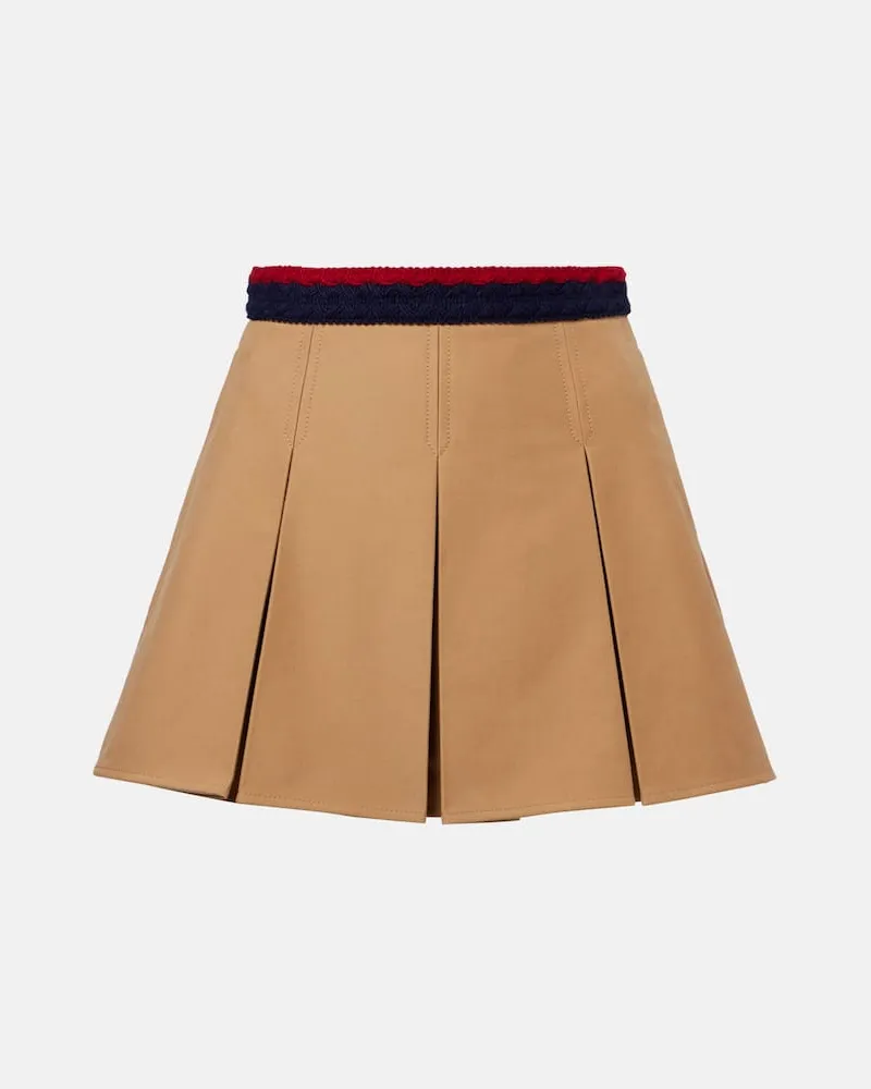 Moncler Minirock aus Baumwolle Beige