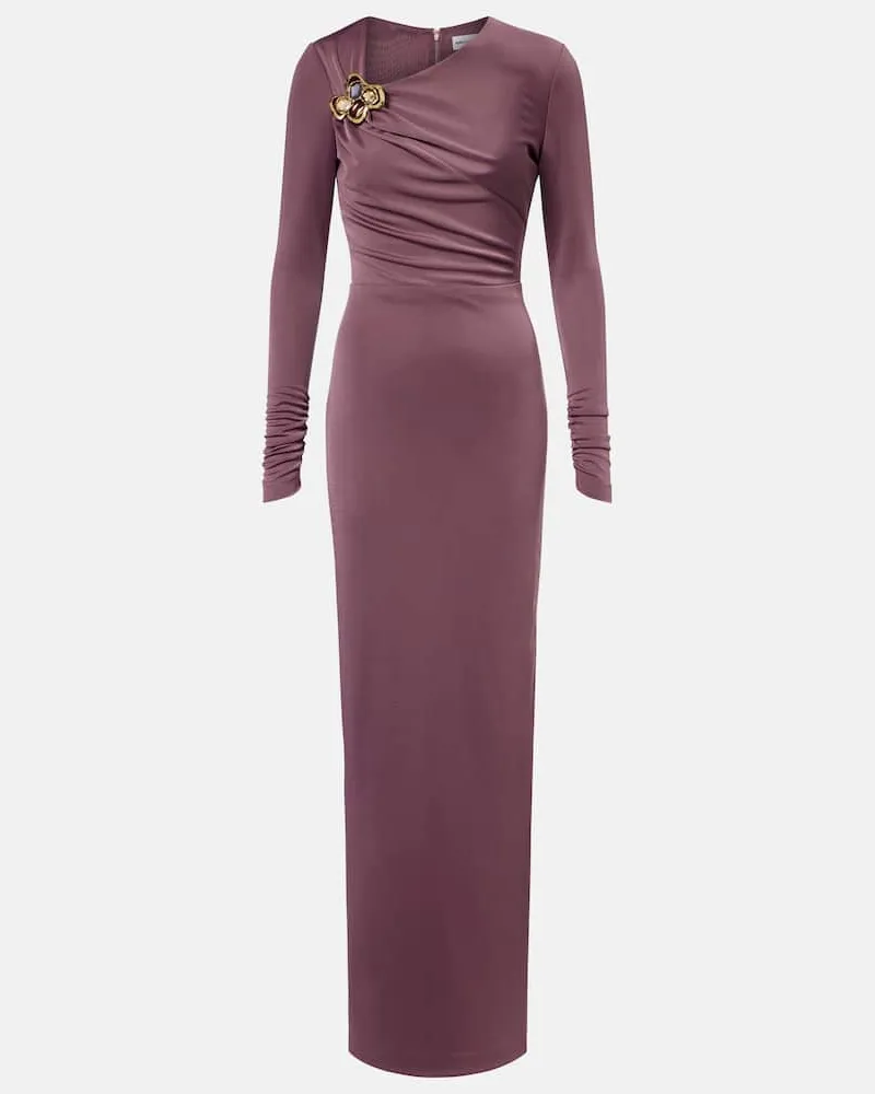 Rebecca Vallance Verziertes Maxikleid Nala Violett