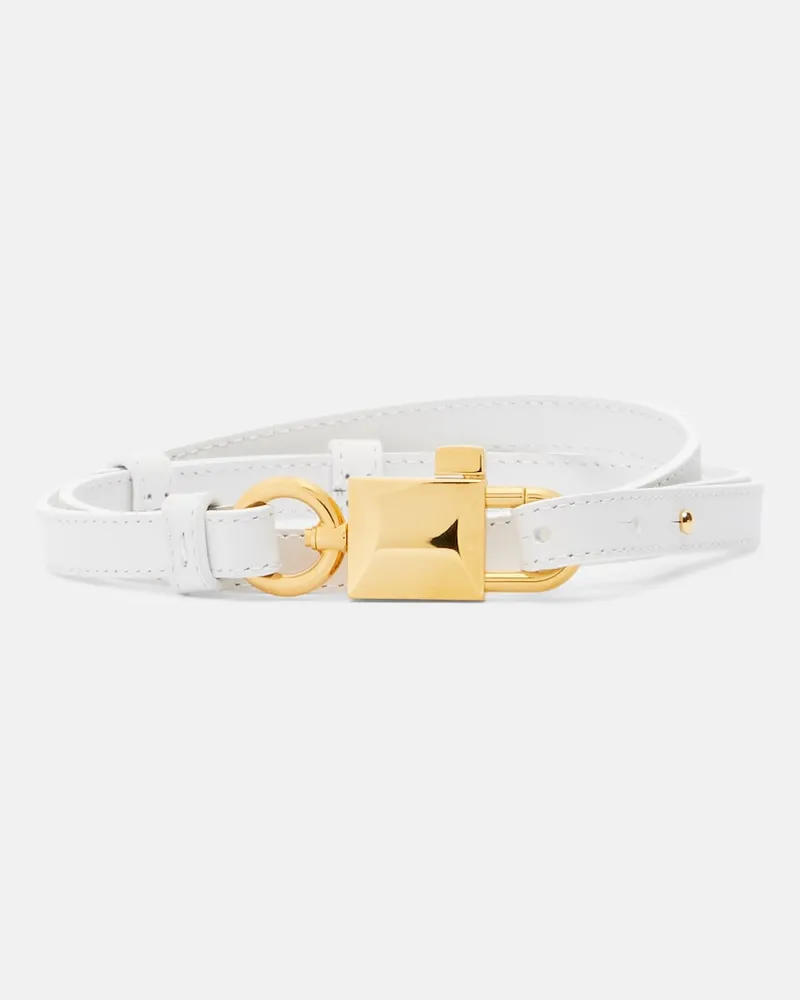 Dolce & Gabbana Gürtel Lock aus Leder Weiß