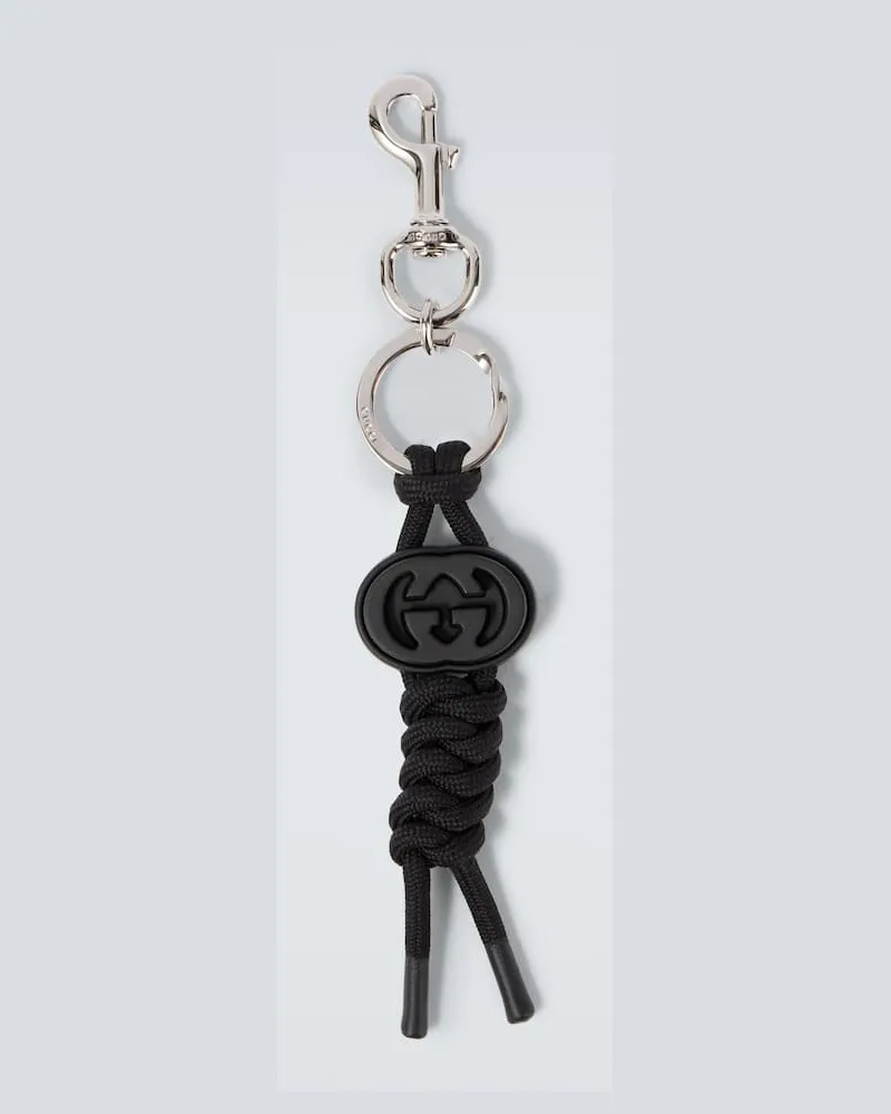 Gucci Schlüsselanhänger Interlocking G Schwarz
