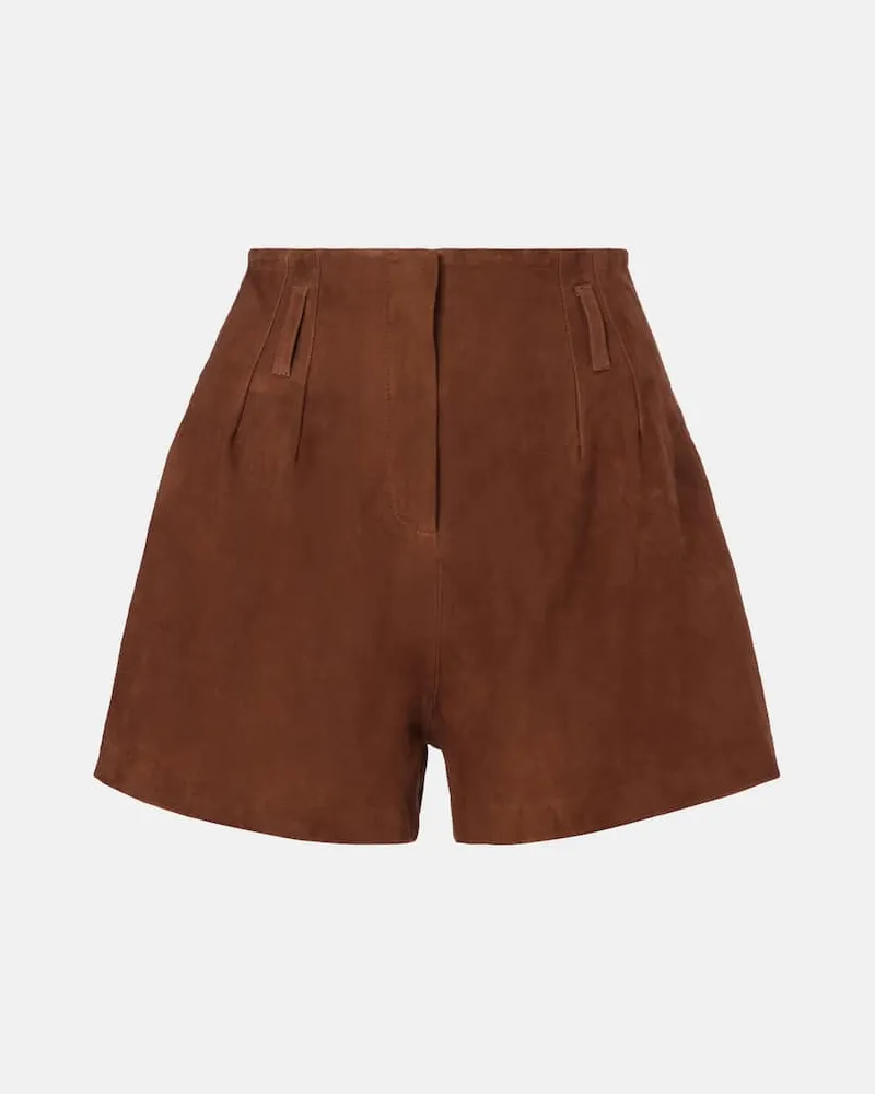FRANKIE Shop Shorts Lise aus Veloursleder Braun