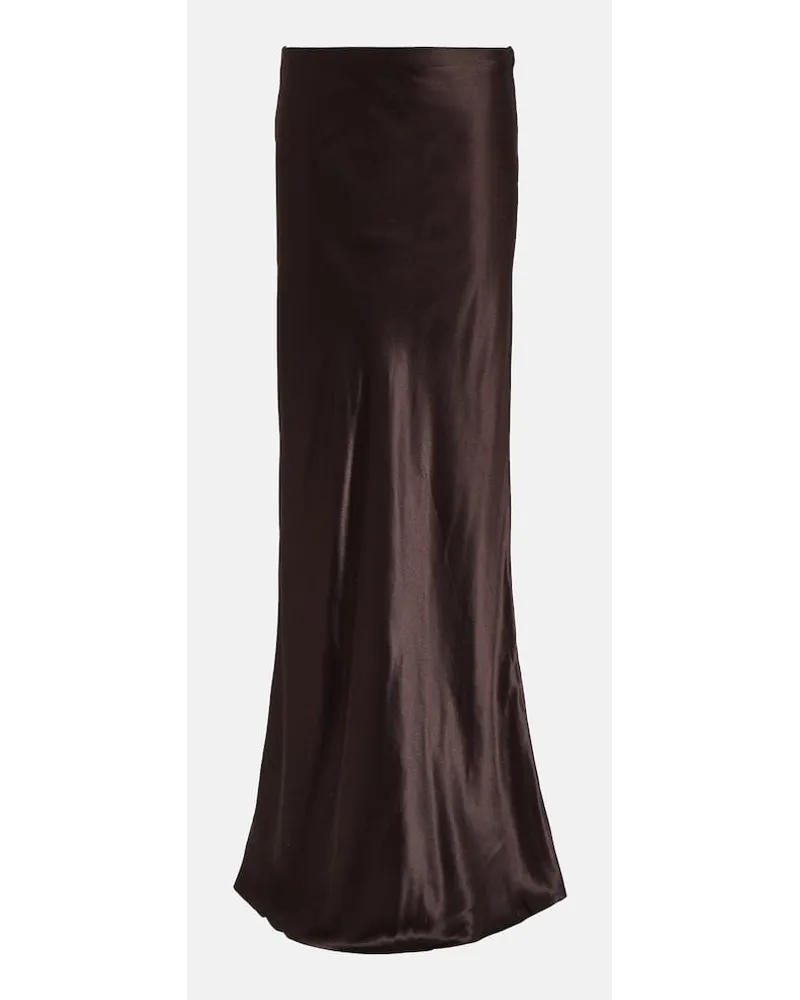Ann Demeulemeester Maxirock aus Satin Lila