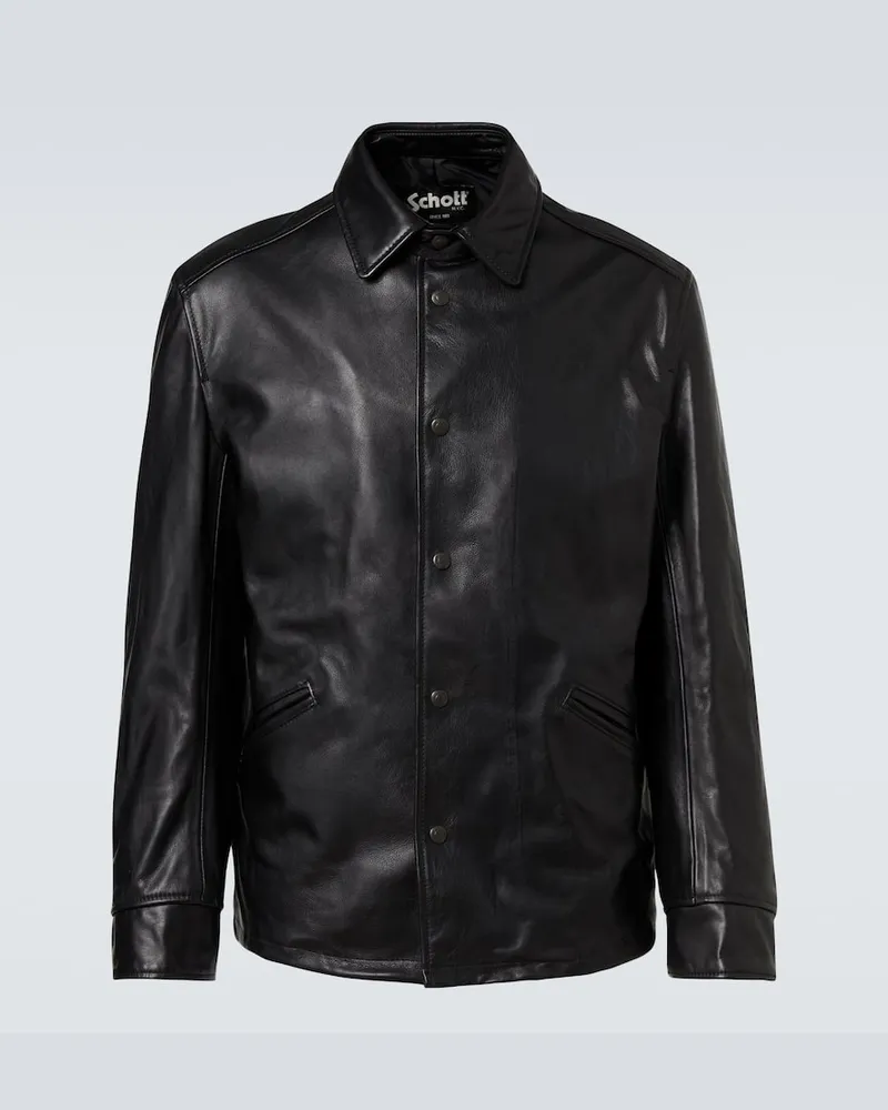 Junya Watanabe Lederjacke Schott Schwarz
