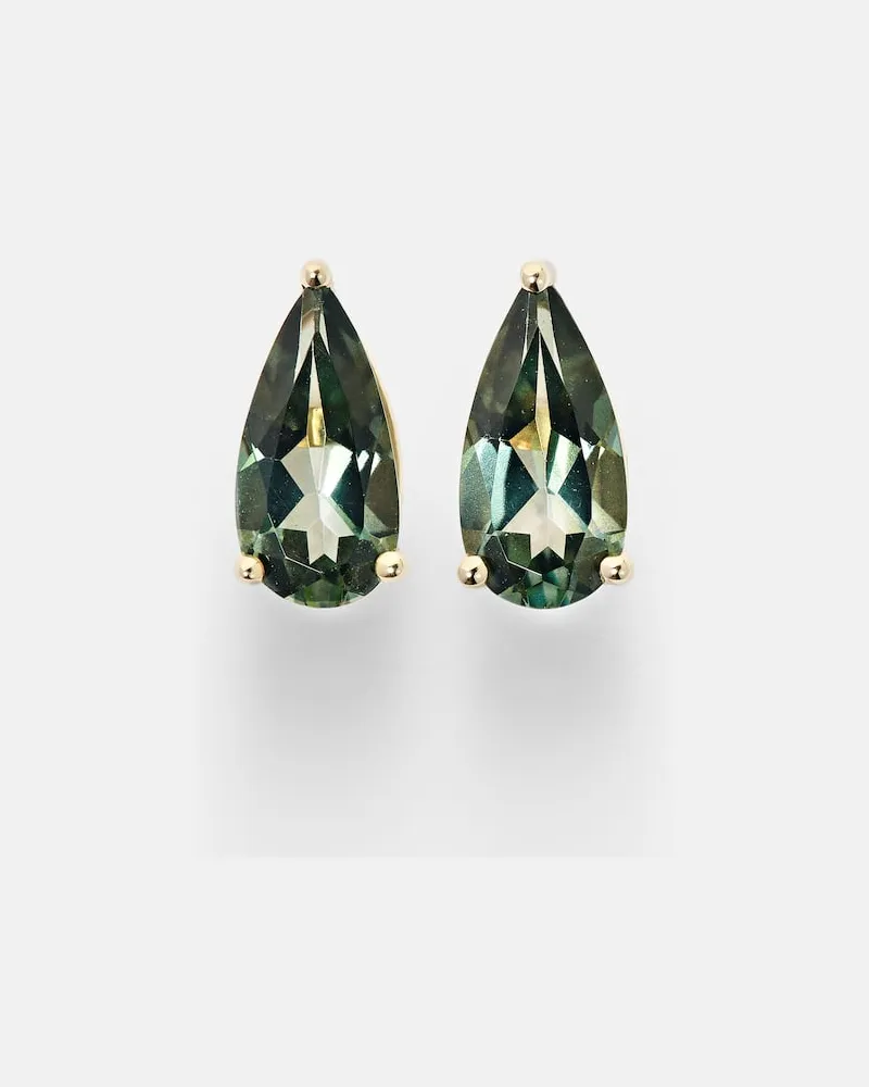 Suzanne Kalan Ohrringe Ayda aus 14kt Gelbgold mit Topas Grün