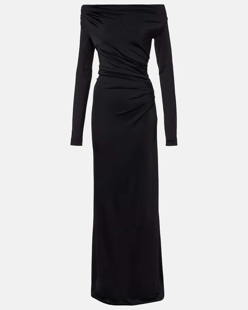 Victoria Beckham Off-Shoulder-Robe Schwarz