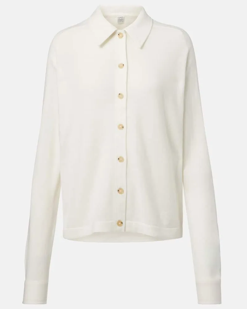 Totême Cardigan aus Kaschmir Weiß