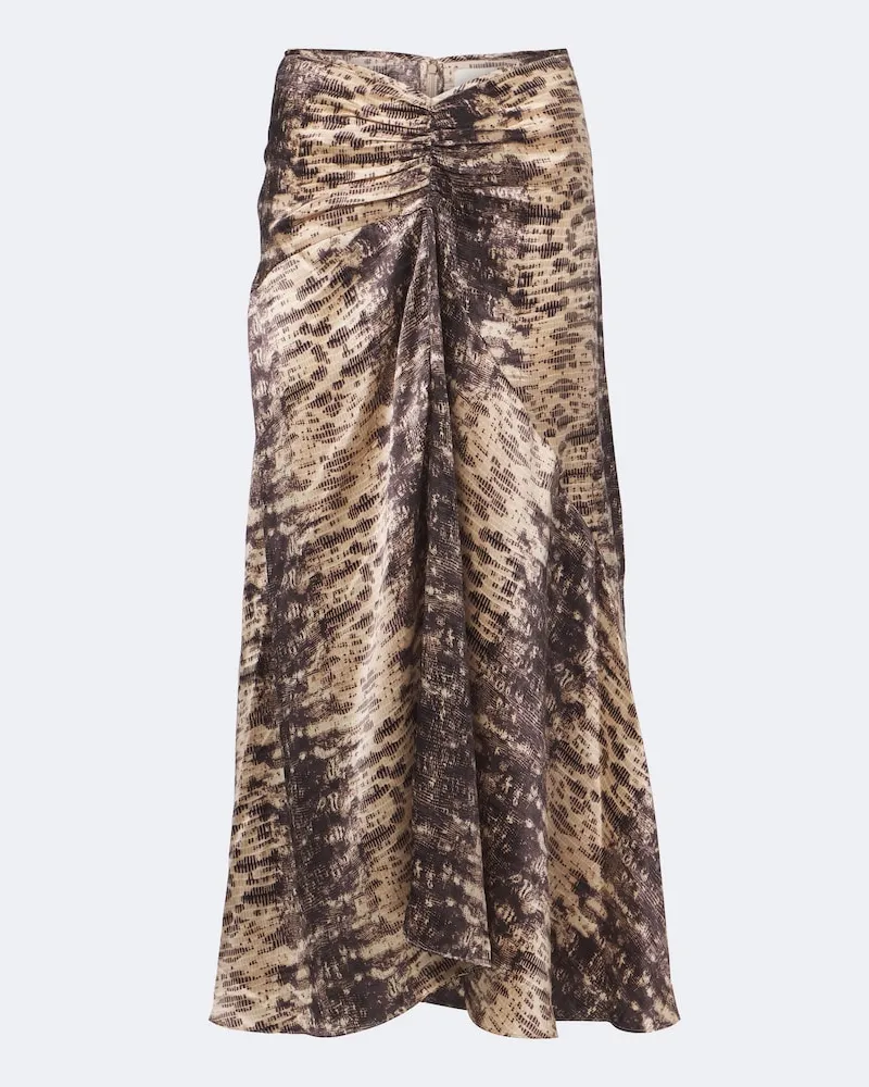 Isabel Marant Midirock Laren aus Seidensatin Beige