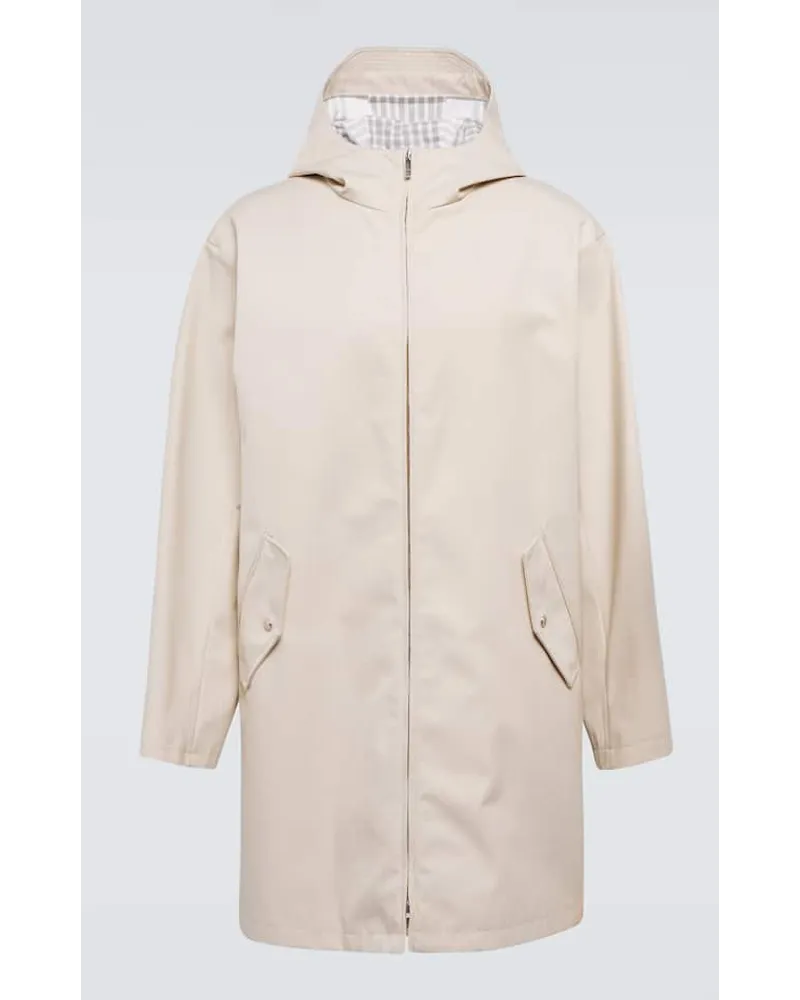 Thom Browne Parka aus Baumwoll-Twill Beige