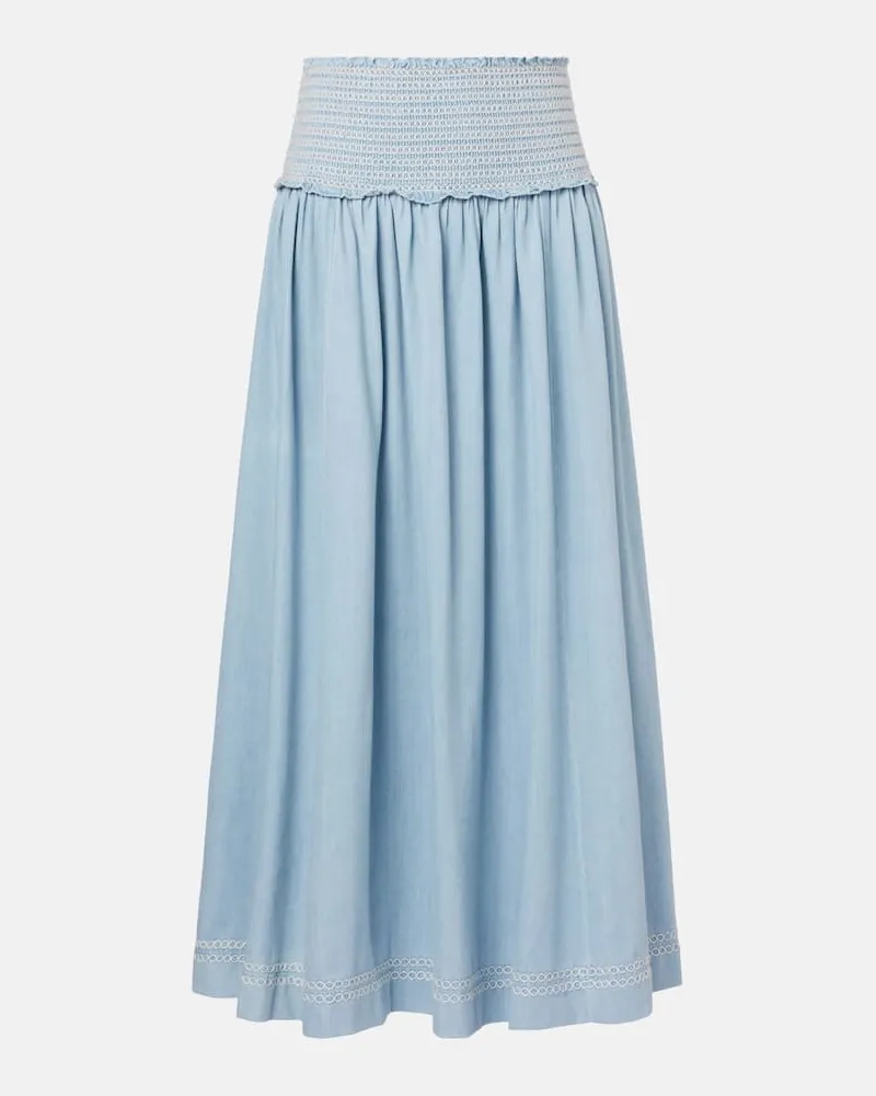 Zimmermann Midirock Ascension aus Denim Blau