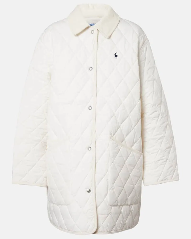 Ralph Lauren Steppmantel mit Cord Weiß
